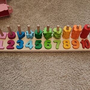 Wooden Number Stacking Toy